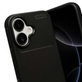 Apple iPhone 17 Auto Focus Karbon Kapak - Siyah-(5796)