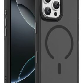 Apple iPhone 16 Pro Max Megane Magsafe Kapak - Siyah-(5796)