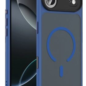 Apple iPhone 17 Air Megane Magsafe Kapak - Lacivert-(5796)