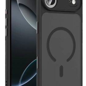 Apple iPhone 17 Air Megane Magsafe Kapak - Siyah-(5796)