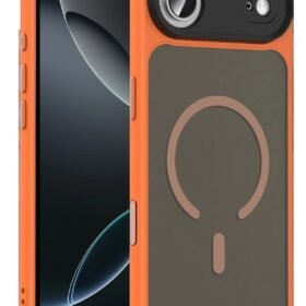 Apple iPhone 17 Air Megane Magsafe Kapak - Turuncu-(5796)