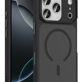 Apple iPhone 17 Pro Max Megane Magsafe Kapak - Siyah-(5796)