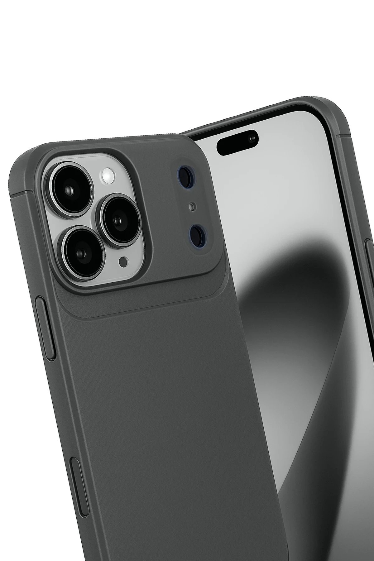 Apple iPhone 17 Pro Auto Focus Karbon Kapak - Gri-(5796) - Görsel 2