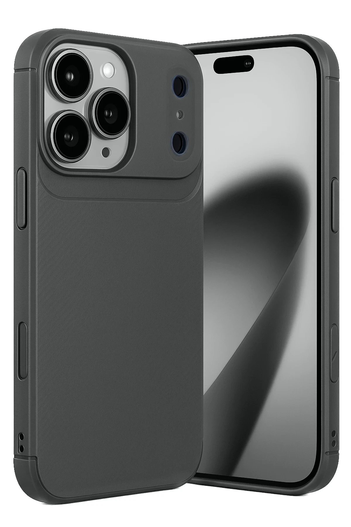 Apple iPhone 17 Pro Auto Focus Karbon Kapak - Gri-(5796) - Görsel 3