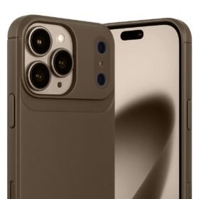 Apple iPhone 17 Pro Max Auto Focus Karbon Kapak - Kahverengi-(5796)