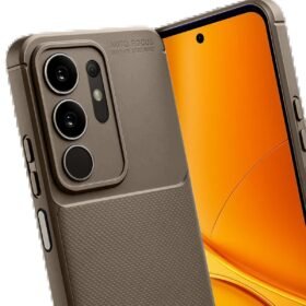 Vivo Y29S Auto Focus Karbon Kapak - Kahverengi-(5796)