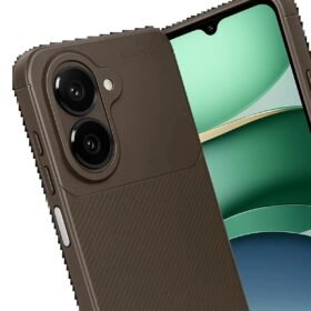 Xiaomi Redmi A5 4G Auto Focus Karbon Kapak - Kahverengi-(5796)