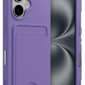 Apple iPhone 17 Kelvin Kartvizitli Silikon - Lila-(5796)