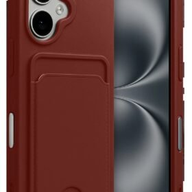 Apple iPhone 17 Kelvin Kartvizitli Silikon - Bordo-(5796)