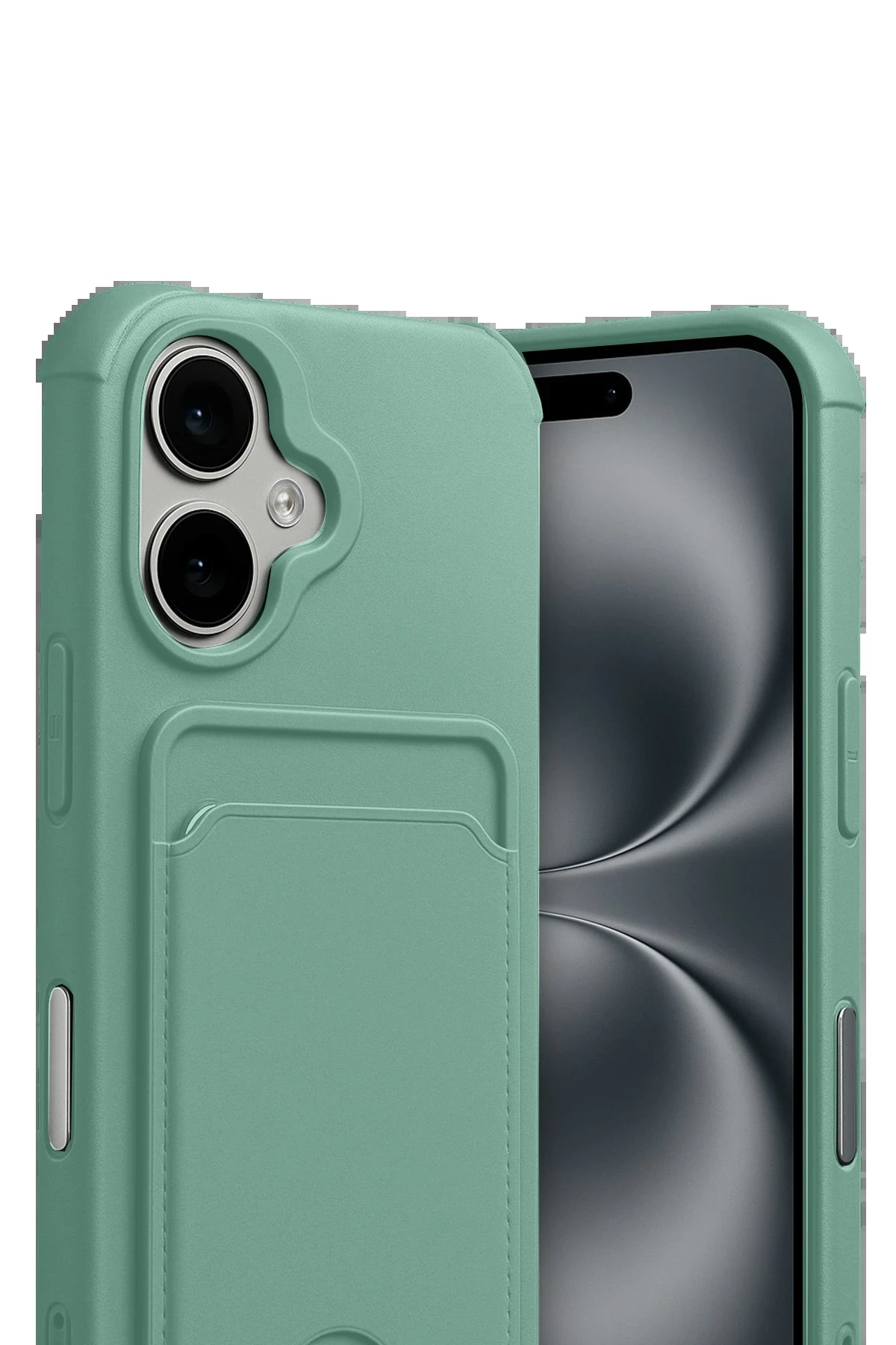 Apple iPhone 17 Kelvin Kartvizitli Silikon - Açık Yeşil-(5796) - Görsel 2