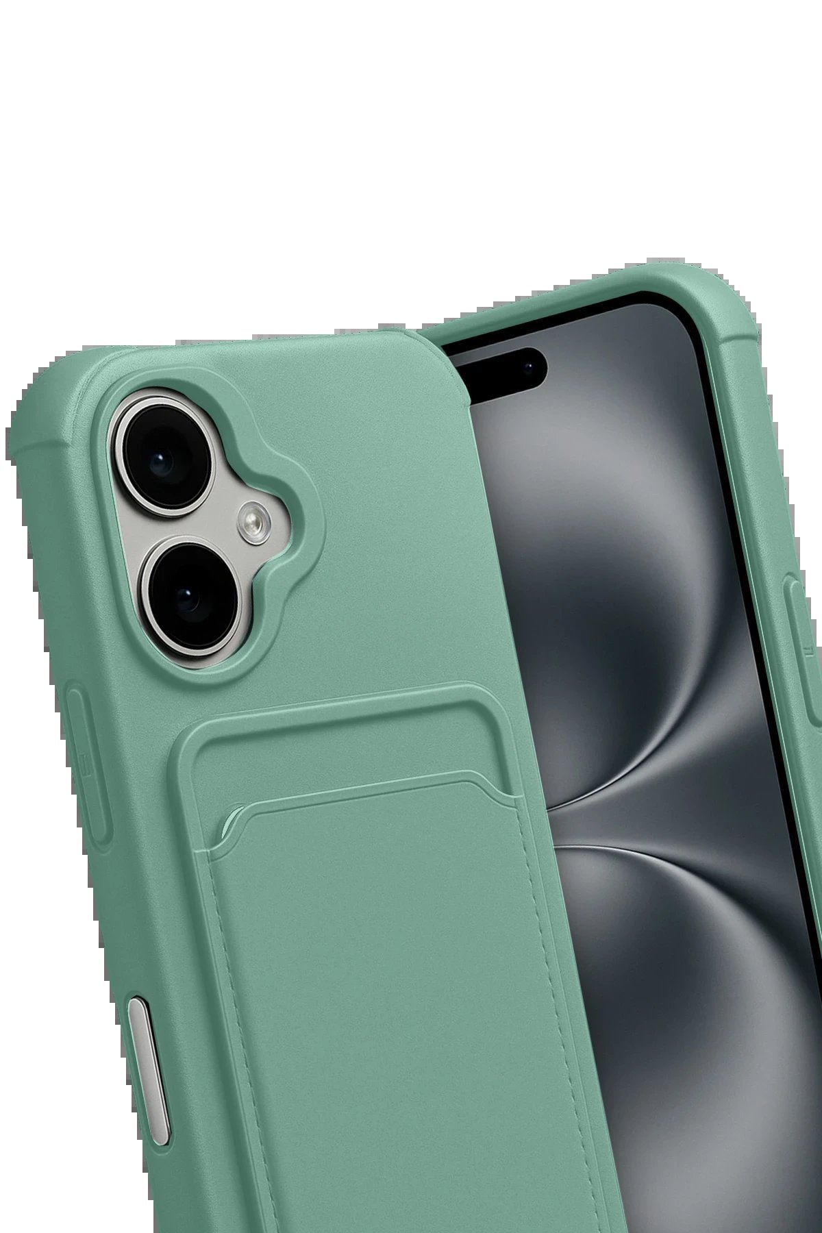 Apple iPhone 17 Kelvin Kartvizitli Silikon - Açık Yeşil-(5796) - Görsel 3