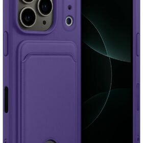 Apple iPhone 17 Pro Kelvin Kartvizitli Silikon - Derin Mor-(5796)