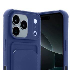 Apple iPhone 17 Pro Max Kelvin Kartvizitli Silikon - Lacivert-(5796)