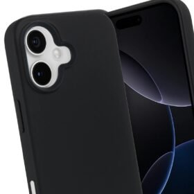 Apple iPhone 17 Nano içi Kadife Silikon - Siyah-(5796)