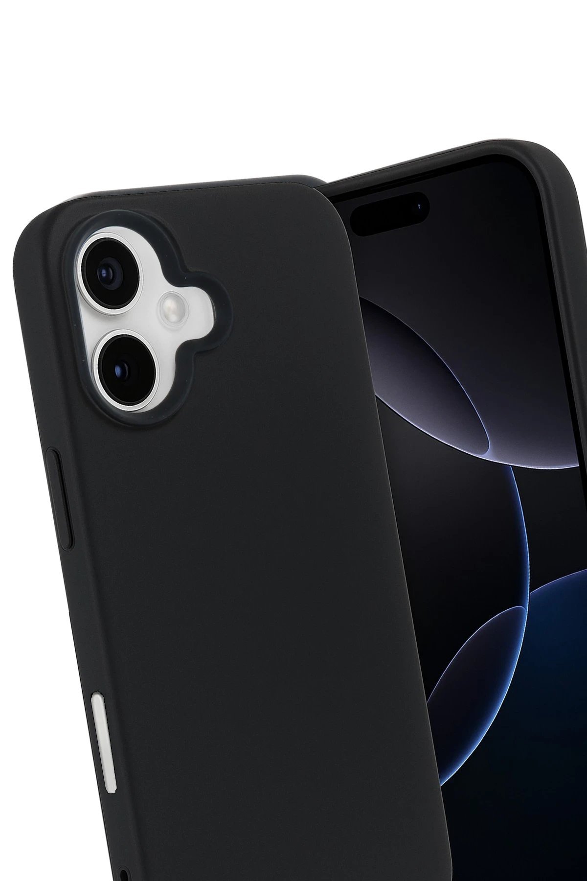 Apple iPhone 17 Nano içi Kadife Silikon - Siyah-(5796)