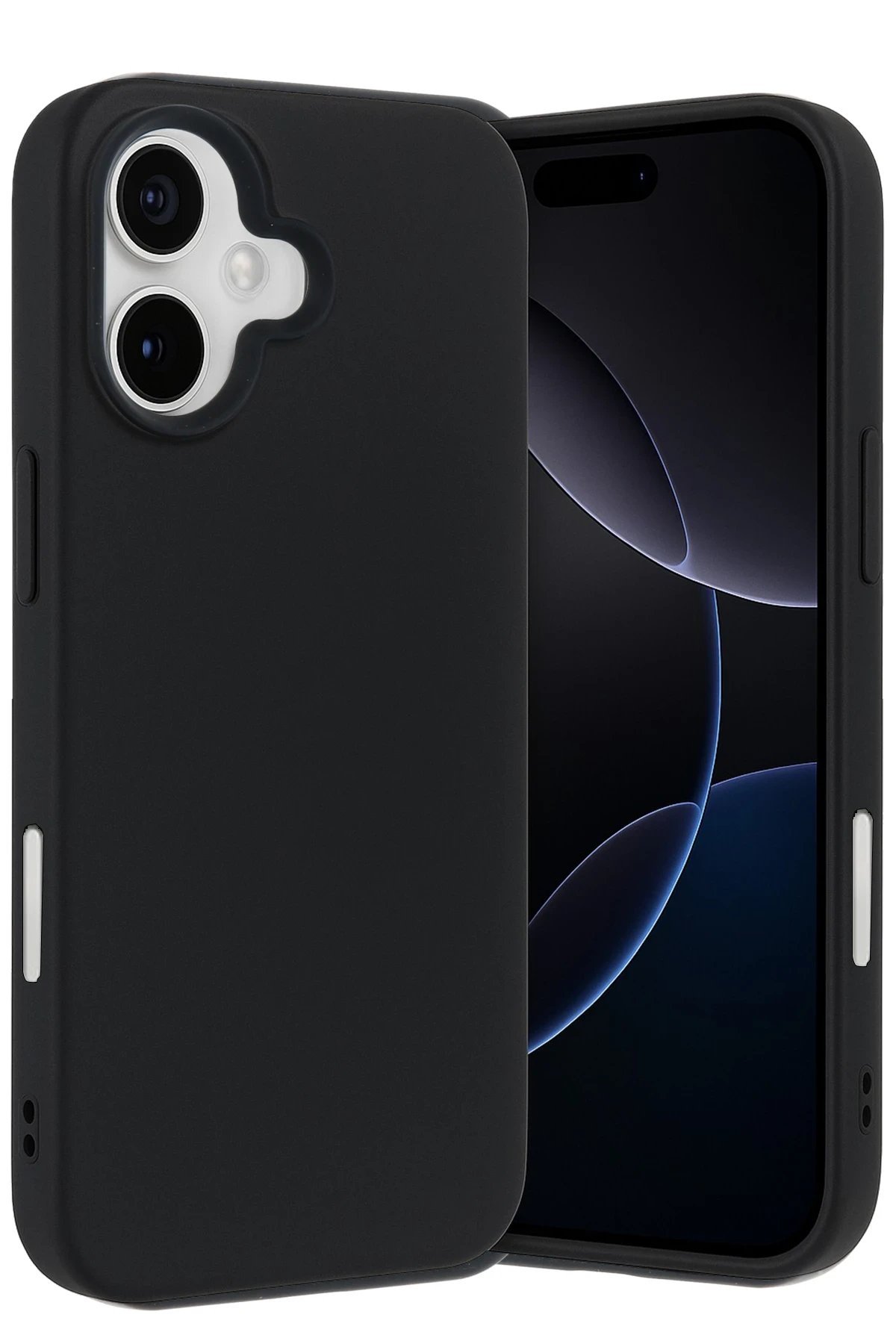 Apple iPhone 17 Nano içi Kadife Silikon - Siyah-(5796) - Görsel 3