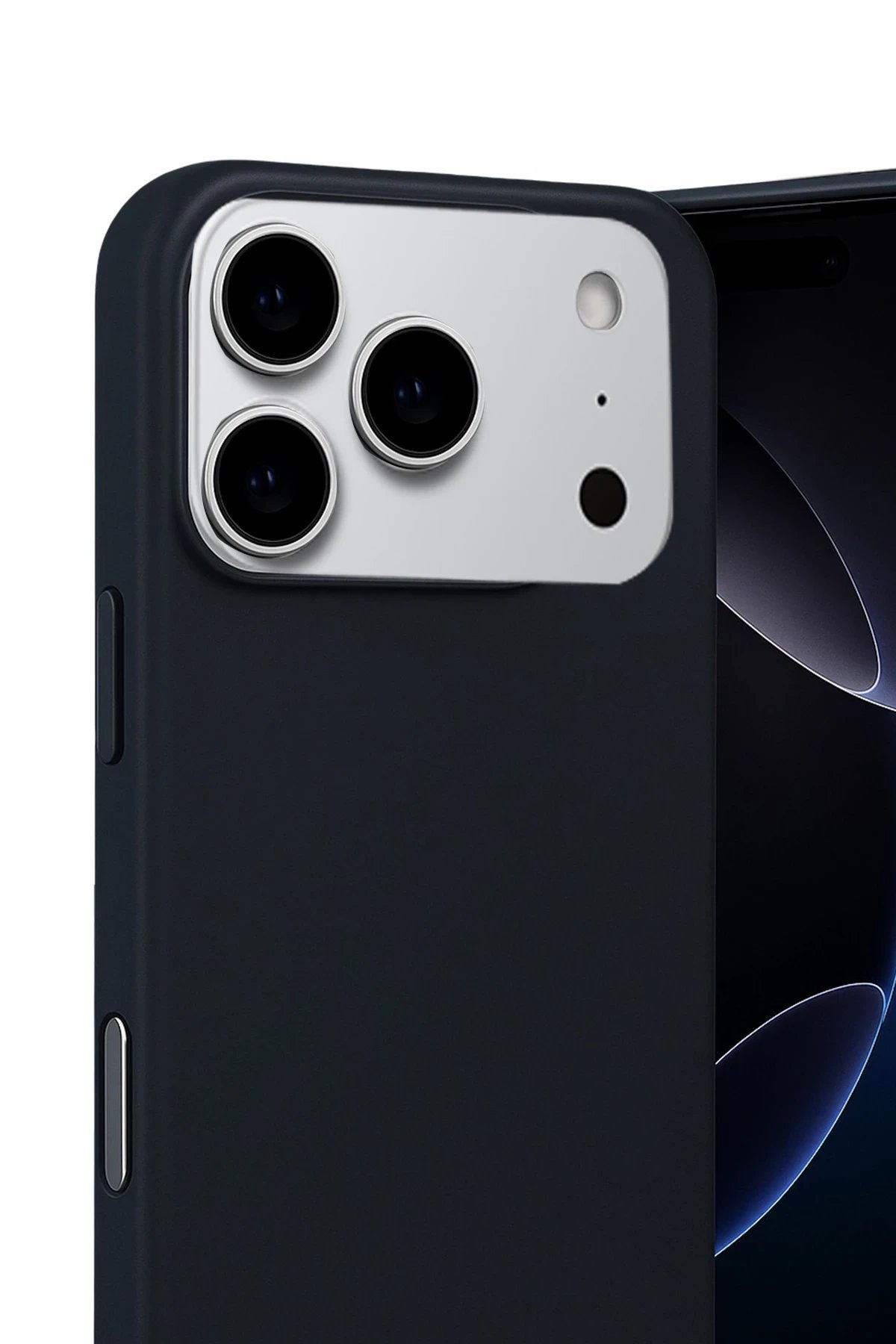 Apple iPhone 17 Pro Max Nano içi Kadife Silikon - Siyah-(5796) - Görsel 2