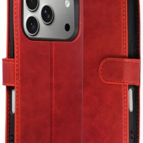 Apple iPhone 17 Pro Trend S Plus Kapaklı Kılıf - Kırmızı-(5796)