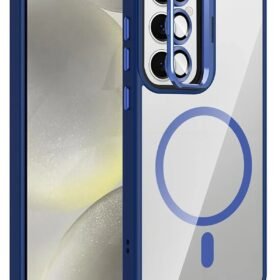 Samsung Galaxy S24 FE Remim Lensli Magsafe Standlı Kapak - Lacivert-(5796)