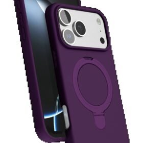 Apple iPhone 17 Pro Max Regal Magsafe Standlı Kapak - Derin Mor-(5796)