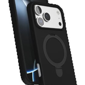 Apple iPhone 17 Pro Max Regal Magsafe Standlı Kapak - Siyah-(5796)