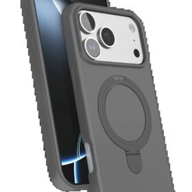 Apple iPhone 17 Pro Max Regal Magsafe Standlı Kapak - Titan Gri-(5796)