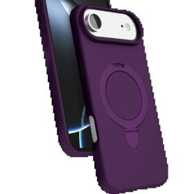 Apple iPhone 17 Air Regal Magsafe Standlı Kapak - Derin Mor-(5796)