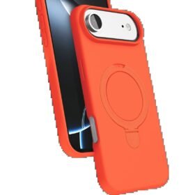 Apple iPhone 17 Air Regal Magsafe Standlı Kapak - Turuncu-(5796)