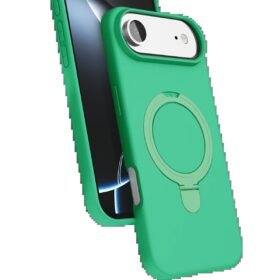 Apple iPhone 17 Air Regal Magsafe Standlı Kapak - Yeşil-(5796)