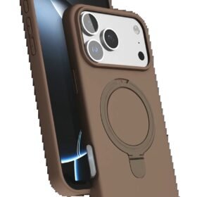 Apple iPhone 17 Pro Regal Magsafe Standlı Kapak - Çöl Titanyum-(5796)