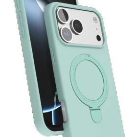 Apple iPhone 17 Pro Regal Magsafe Standlı Kapak - Su Yeşili-(5796)