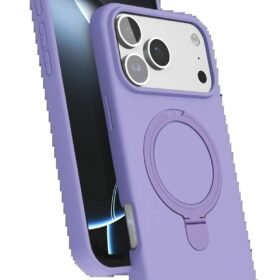 Apple iPhone 17 Pro Regal Magsafe Standlı Kapak - Lila-(5796)