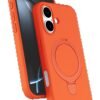 Apple iPhone 17 Regal Magsafe Standlı Kapak - Turuncu-(5796)