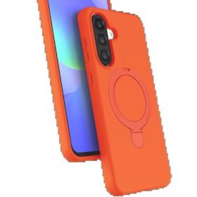 Samsung Galaxy A26 Regal Magsafe Standlı Kapak - Turuncu-(5796)