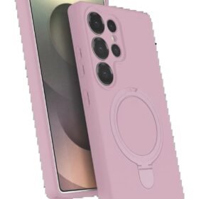 Samsung Galaxy S25 Ultra Regal Magsafe Standlı Kapak - Açık Pembe-(5796)