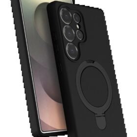 Samsung Galaxy S25 Ultra Regal Magsafe Standlı Kapak - Siyah-(5796)
