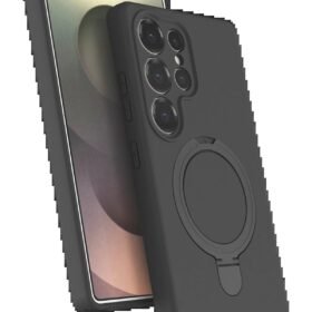 Samsung Galaxy S25 Ultra Regal Magsafe Standlı Kapak - Titan Gri-(5796)