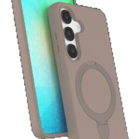 Samsung Galaxy S25 Regal Magsafe Standlı Kapak - Çöl Titanyum-(5796)