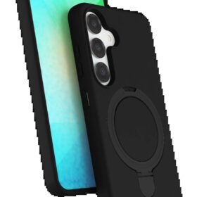 Samsung Galaxy S25 Regal Magsafe Standlı Kapak - Siyah-(5796)