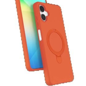 Samsung Galaxy A06 Regal Magsafe Standlı Kapak - Turuncu-(5796)
