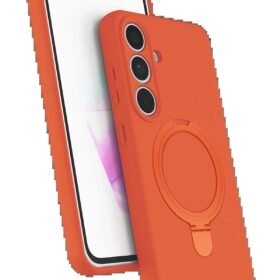 Samsung Galaxy S24 FE Regal Magsafe Standlı Kapak - Turuncu-(5796)