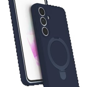 Samsung Galaxy S24 FE Regal Magsafe Standlı Kapak - Lacivert-(5796)
