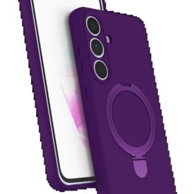 Samsung Galaxy S24 FE Regal Magsafe Standlı Kapak - Derin Mor-(5796)