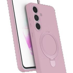 Samsung Galaxy S24 FE Regal Magsafe Standlı Kapak - Açık Pembe-(5796)