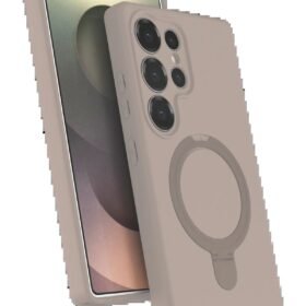 Samsung Galaxy S24 Ultra Regal Magsafe Standlı Kapak - Çöl Titanyum-(5796)