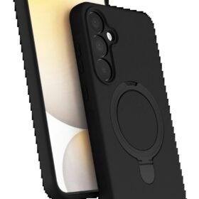 Samsung Galaxy A55 5G Regal Magsafe Standlı Kapak - Siyah-(5796)