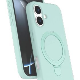 Apple iPhone 16 Plus Regal Magsafe Standlı Kapak - Su Yeşili-(5796)