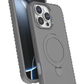 Apple iPhone 16 Pro Max Regal Magsafe Standlı Kapak - Titan Gri-(5796)