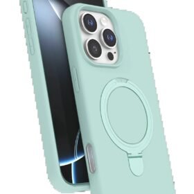 Apple iPhone 16 Pro Max Regal Magsafe Standlı Kapak - Su Yeşili-(5796)