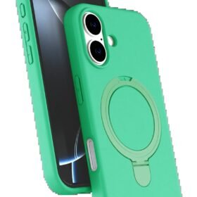 Apple iPhone 16 Regal Magsafe Standlı Kapak - Yeşil-(5796)